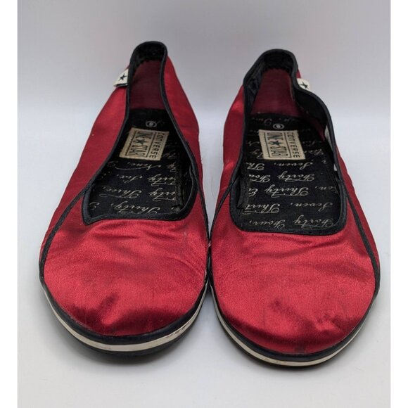 Converse All One Star Satin Red Ballet Flats Women’s Size 8 Chuck Taylor Shoes - Picture 3 of 8